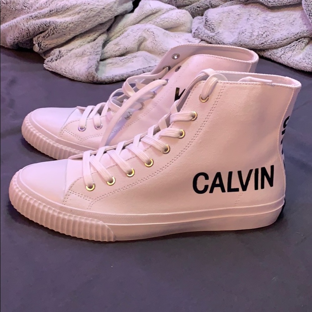 Calvin Klein White High Top Sneakers